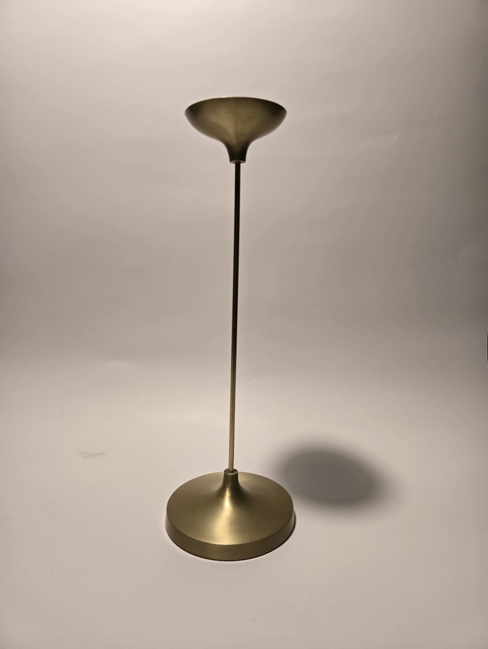 Sleek Metallic Gold Finish Candle Holder 12 Inches Tall